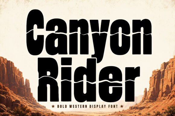 Canyon Rider: A Bold Western Display Font for Handmade Brands