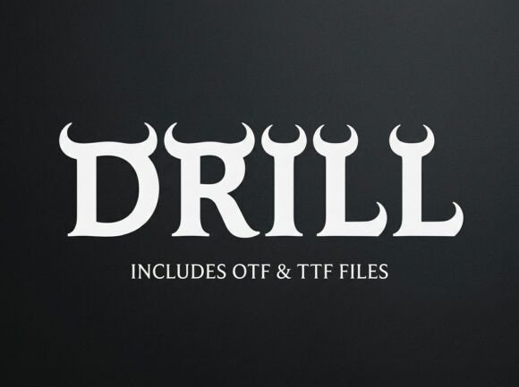 Drill: A Bold Display Font for Impactful Web Design