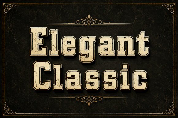 Elegant Classic: A Bold Vintage Display Font for Handmade Creators