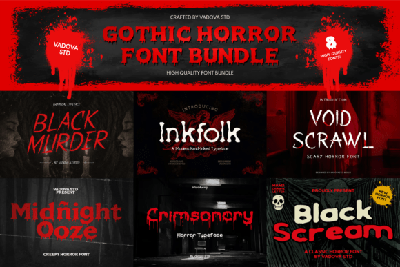 Gothic Horror Font Bundle for Bold Digital Branding
