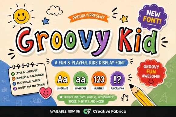 Groovy Kid: A Playful Display Font That Makes Small Brands Shine