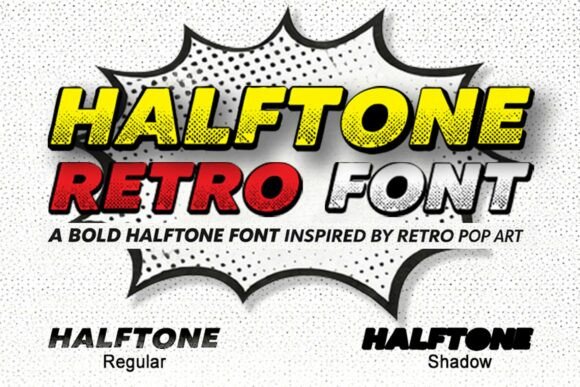 Halftone Retro Font: A Bold Display Typeface for Digital Branding