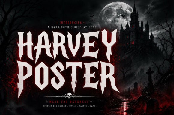 Harvey Poster: A Bold Display Font for Handmade Labels & Printables