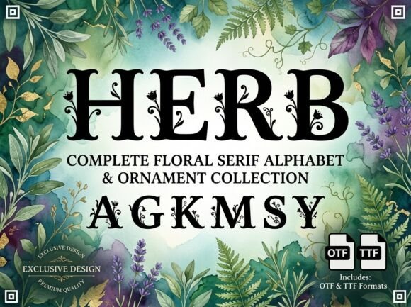 Herb Font: A Floral Serif for Trusted, Timeless Branding