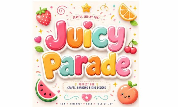 Juicy Parade: A Playful Display Font for Handmade Charm