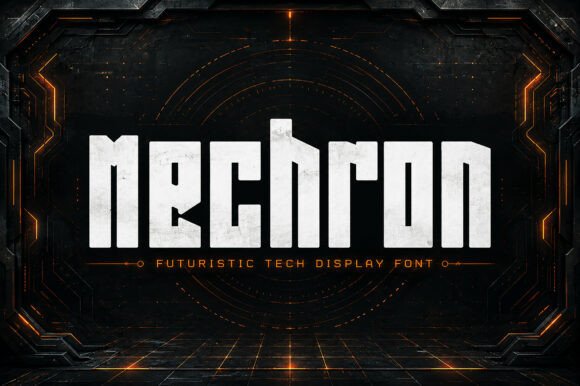 Mechron: A Futuristic Display Font for Digital Branding