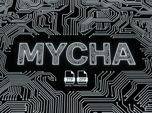 Mycha: A Bold Display Font for Modern Brand Identity