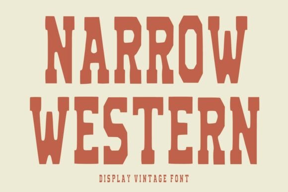 Narrow Western: A Bold Display Font for Handmade Brands
