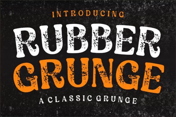 Rubber Grunge: A Bold, Authentic Display Typeface for Small Business Branding