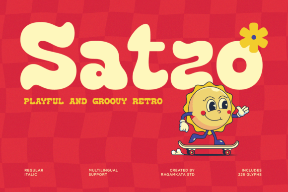 Ssatzo: A Retro Display Font That Makes Handmade Products Shine