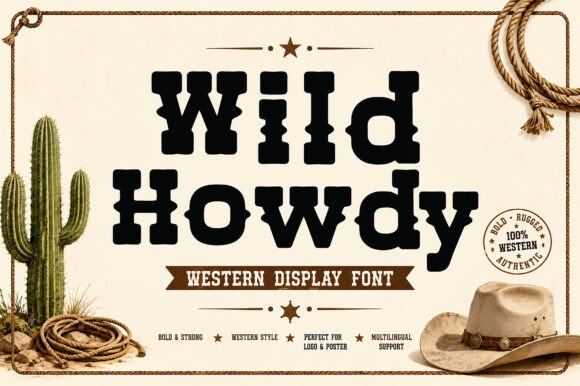 Wild Howdy: A Bold Western Display Font for Editorial Impact